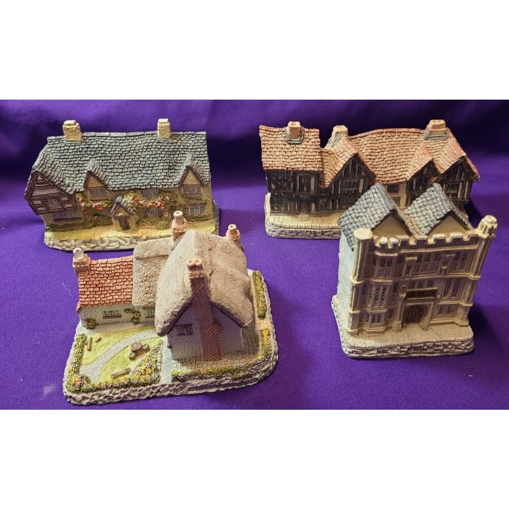 Lot Of 4   Malcolm Cooper Cottage - Made in England Collectible- John Hines LotA